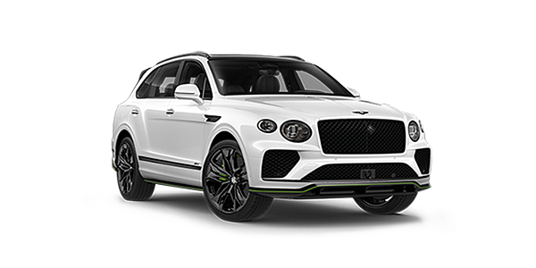 Bentley Jakarta Bentley Bentayga Speed SUV in Snow Quartz Pearlescent by Mulliner white paint
